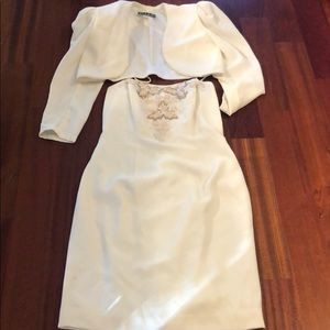 2 piece off white dress